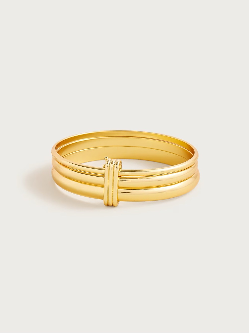 Classic Gold-Tone Triple Bangle Bracelets - Picture 1 of 3
